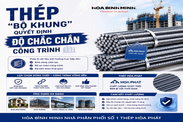 THÉP – “BỘ KHUNG” QUYẾT ĐỊNH ĐỘ CHẮC CHẮN CÔNG TRÌNH